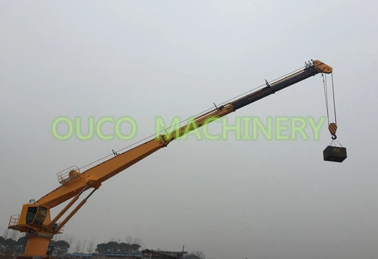 3T40M telescopic long outreach deck marine offshore crane