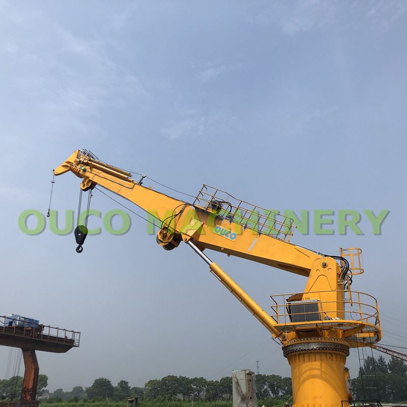 Lukisan Aras C5M 1.5T36.6M Telescopic Marine Boom Crane