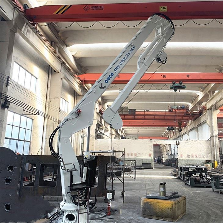 ABS Certificated 0.99T10M Hydraulic Knuckle Boom Marine Crane